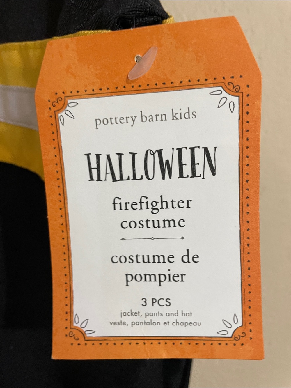 NWT Pottery Barn Kids Firefighter Halloween Costume (2 pieces) - Size 7/8 - Picture 10 of 10